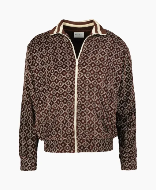 Drole De Monsieur Jack La Veste Survet' Velours Monogramme Bruin