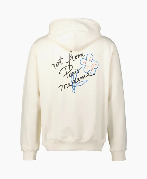 Drole De Monsieur Le Hoodie Slogan Esquisse Ecru