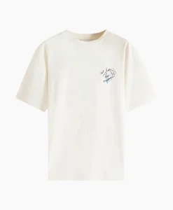 Drole De Monsieur Le T-Shirt Slogan Esquisse Ecru