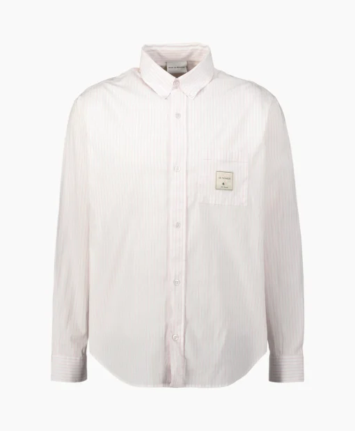 Drole De Monsieur Overhemd La Chemise Rayee Rose