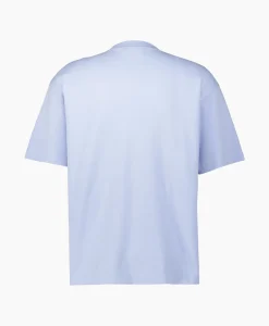 Drole De Monsieur T-Shirt Korte Mouw Slogan Licht Blauw