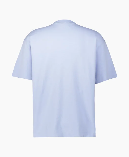 Drole De Monsieur T-Shirt Korte Mouw Slogan Licht Blauw