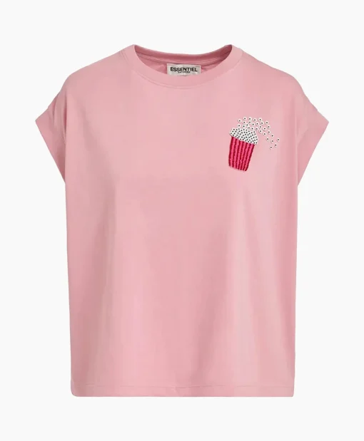 Essentiel Antwerp T-Shirt Korte Mouw Faustina Rood