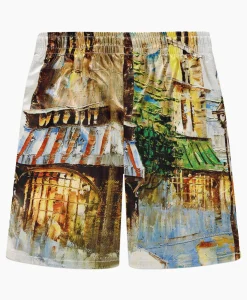 Flaneur Korte Broek Short Somewhere In Europe Wit Dessin