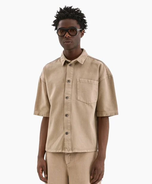 Flaneur Overshirt Denim Beige