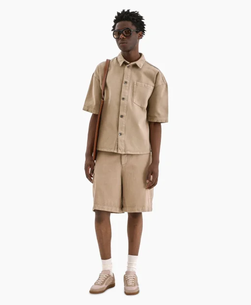 Flaneur Overshirt Denim Beige
