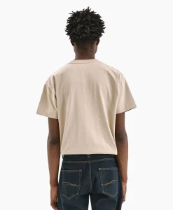 Flaneur T-Shirt Korte Mouw Signature Beige