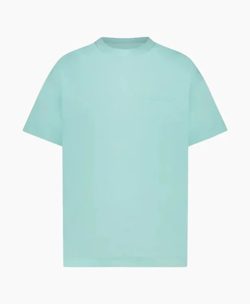 Flaneur T-Shirt Korte Mouw Tonal Logo Blauw
