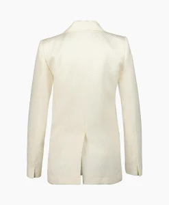 Forte_Forte Blazer Jacket Diagonal Structure Couture Ecru