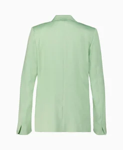 Forte_Forte Blazer Slubbed Viscose Cotton Licht Groen
