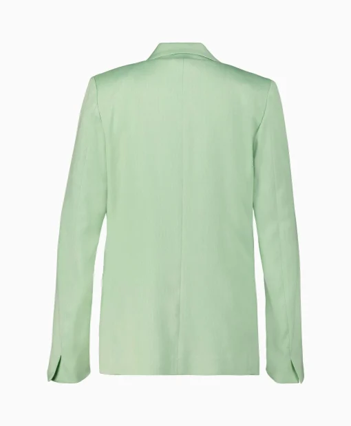 Forte_Forte Blazer Slubbed Viscose Cotton Licht Groen