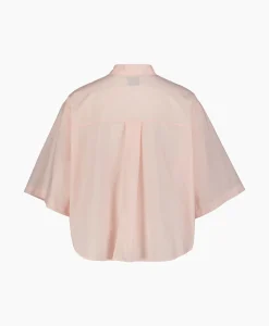 Forte_Forte Blouse Bci Cotton Popeline Half Sleeves Rose