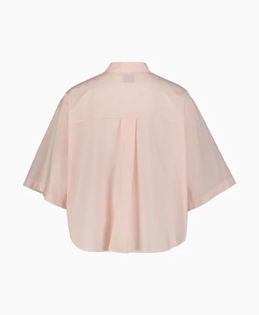 Forte_Forte Blouse Bci Cotton Popeline Half Sleeves Rose