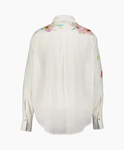 Forte_Forte Blouse Heaven Embroidery Cotton Voile Wit
