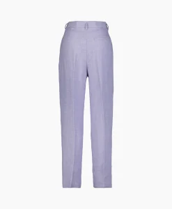 Forte_Forte Pantalon Chic Linen Herringbone High Waist Lila