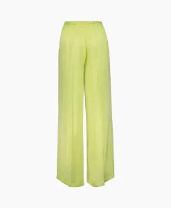 Forte_Forte Pantalon Toile Satin Jacquard Palazzo Geel