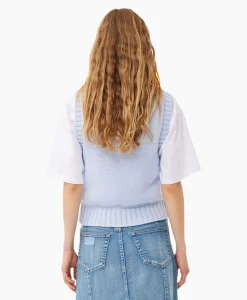 Ganni Spencer Cotton Rope Licht Blauw