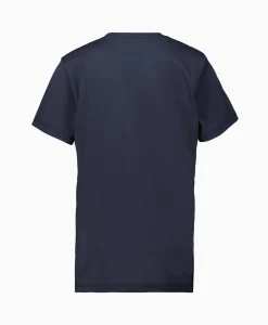 Ganni T-Shirt Korte Mouw Thin Jersey Relaxed O-Neck Donker Blauw