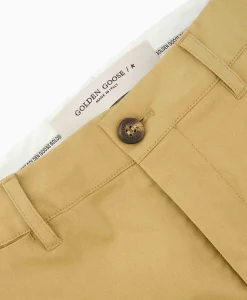 Golden Goose Broek Golden M's Chino Cotton Comfort Beige