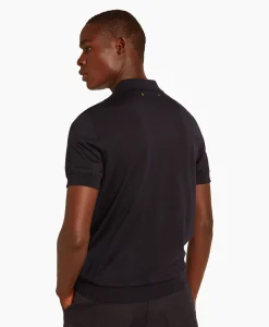 Golden Goose Polo Golden M's Knit Merino Wool Donker Blauw