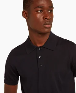 Golden Goose Polo Golden M's Knit Merino Wool Donker Blauw