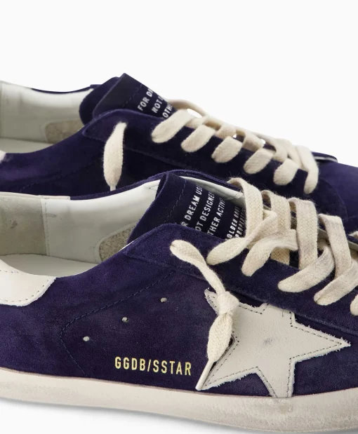 Golden Goose Sneaker Super Star Suede Donker Blauw