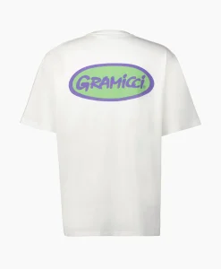 Gramicci T-Shirt Korte Mouw Grammici Oval Wit