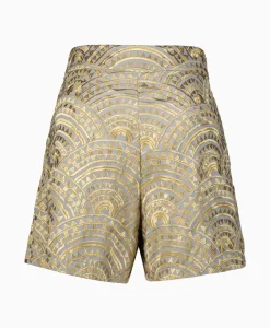 Greek Archaic Kori Korte Broek All Over Pleates Licht Grijs
