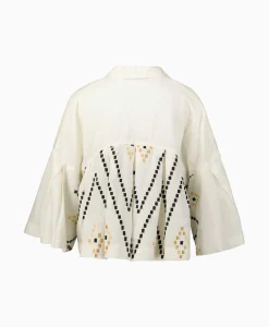 Greek Archaic Kori Top Zig Zag Pleates Ivoor / Naturel