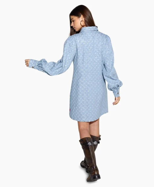 Harper & Yve Mini Jurk Flo-Dr Licht Blauw