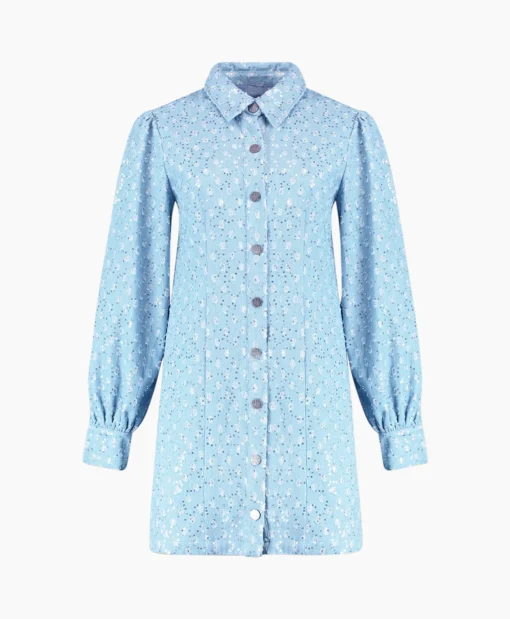 Harper & Yve Mini Jurk Flo-Dr Licht Blauw