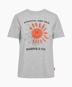 Harper & Yve T-Shirt Korte Mouw Smiley-Ss Grijs