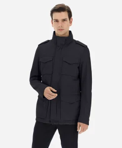 Herno Jack Field Capo Lavato Blauw