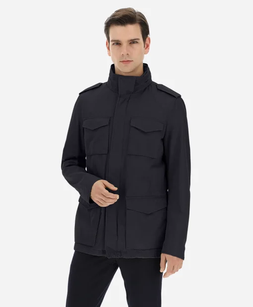 Herno Jack Field Capo Lavato Blauw