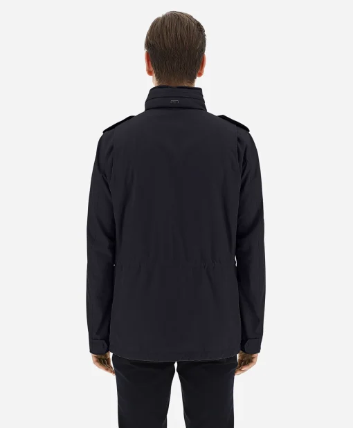 Herno Jack Field Capo Lavato Blauw