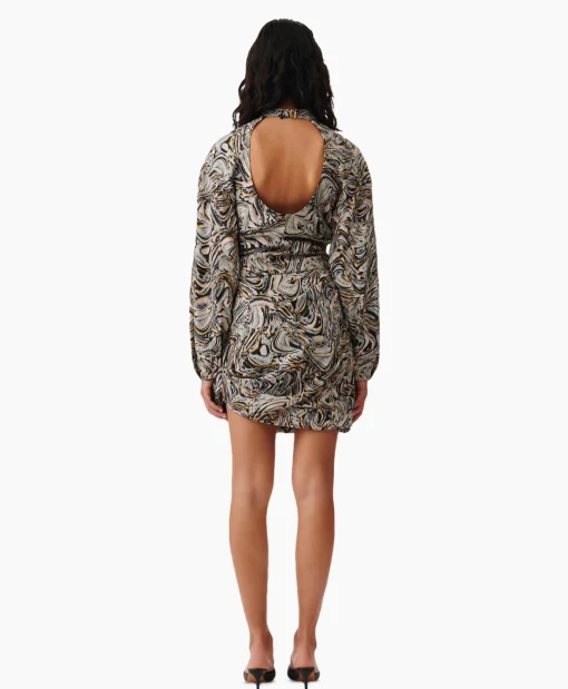 Iro Mini Jurk Francia Beige