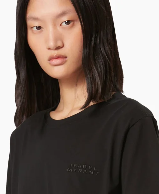 Isabel Marant T-Shirt Korte Mouw Vidal-Gz Zwart