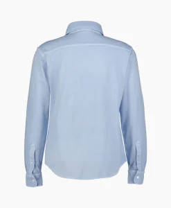 Jacob Cohen Overhemd M/L Piquet Con Ricamo Licht Blauw
