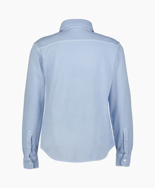 Jacob Cohen Overhemd M/L Piquet Con Ricamo Licht Blauw