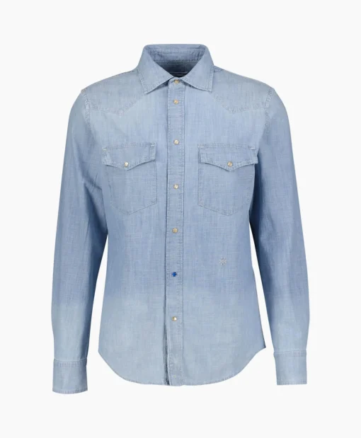 Jacob Cohen Overhemd Western Blauw
