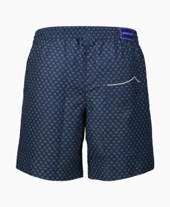 Jacob Cohen Zwembroek Micro Lily Print Blauw