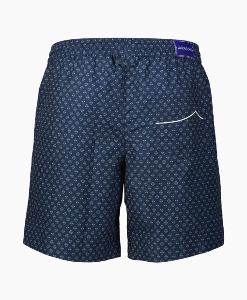 Jacob Cohen Zwembroek Micro Lily Print Blauw