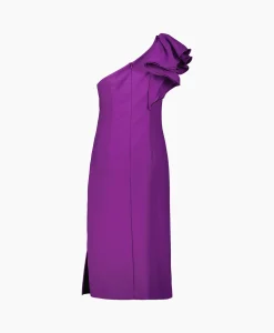 Joseph Ribkoff Midi Jurk One Shouder Paars