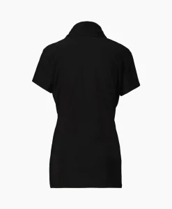 Joseph Ribkoff Top & T-Shirt Kraag Korte Mouwen Zwart
