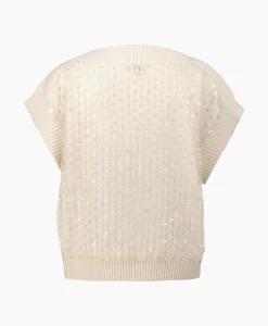 Liu Jo Spencer Maglia Chiusa M/C Ecru