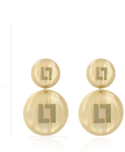 Lott. Gioielli Oorbellen Ce Re Round Logo Sand Goud
