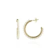 Lott. Gioielli Oorbellen Cl Hoop With Pear Off White