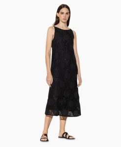 Luisa Cerano Midi Jurk 798490/3619-0 Zwart Dessin