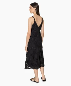 Luisa Cerano Midi Jurk 798490/3619-0 Zwart Dessin
