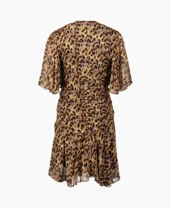 Marant Etoile Mini Jurk Vivienne-Gc Oker